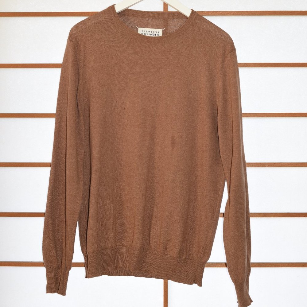 Martin Margiela Biege Sweater with Elbow Pads